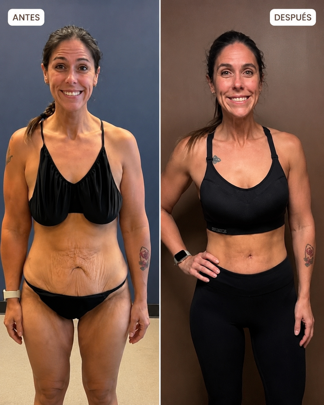 Cliente antes y después de Elastina Marina — resultado 1