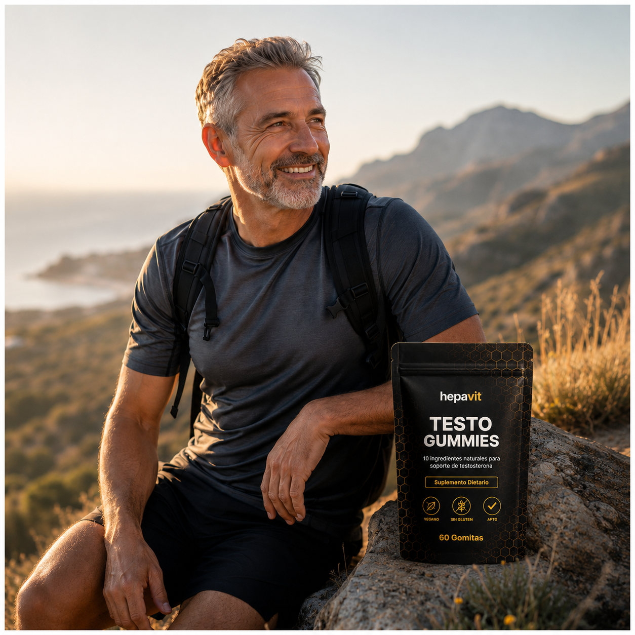 Hombre 50+ activo y con energía al aire libre