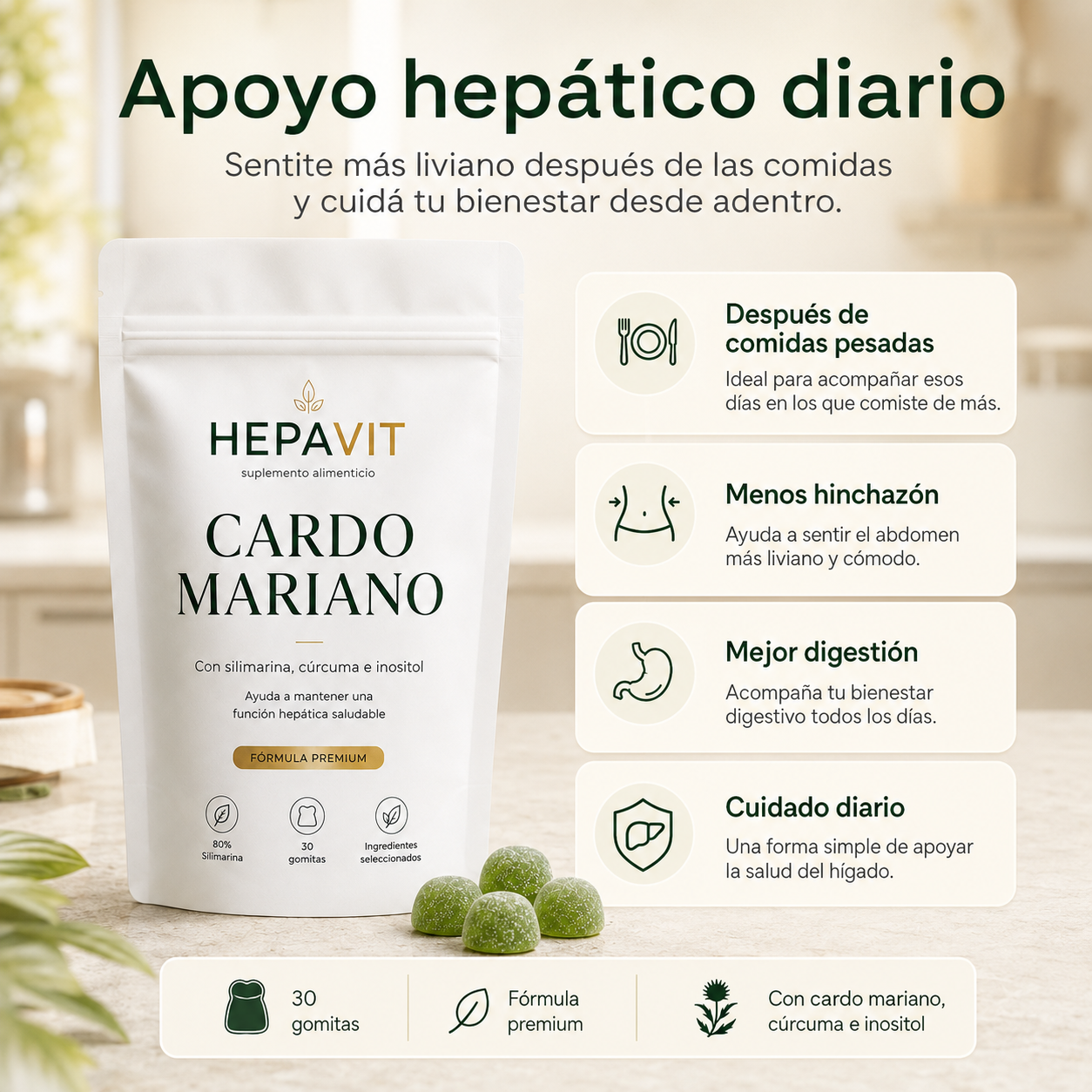Hepavit Cardo Mariano - Desintoxicación del hígado y limpieza de colon