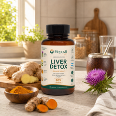 Hepavit Liver Detox — Cápsulas con Cardo Mariano, Diente de León, Cúrcuma y Jengibre